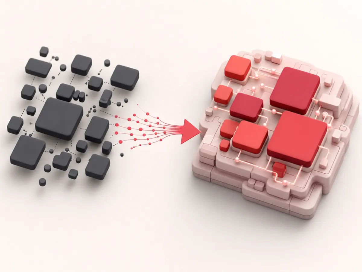 Digital transformation strategy connecting business processes and technology