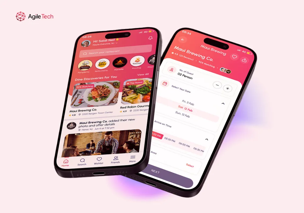 Restaurant dashboard of the BMin online ordering system